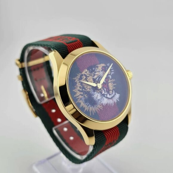 Gucci Mens Tiger G Timeless Watch New With Box - Picture 1 of 6